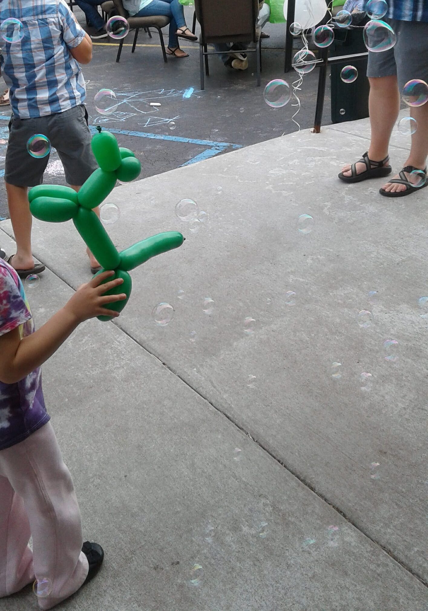 Catching bubbles is like taking our thoughts captive to the obedience of Christ. If we don't take our thoughts captive, we may become captive to our thoughts.